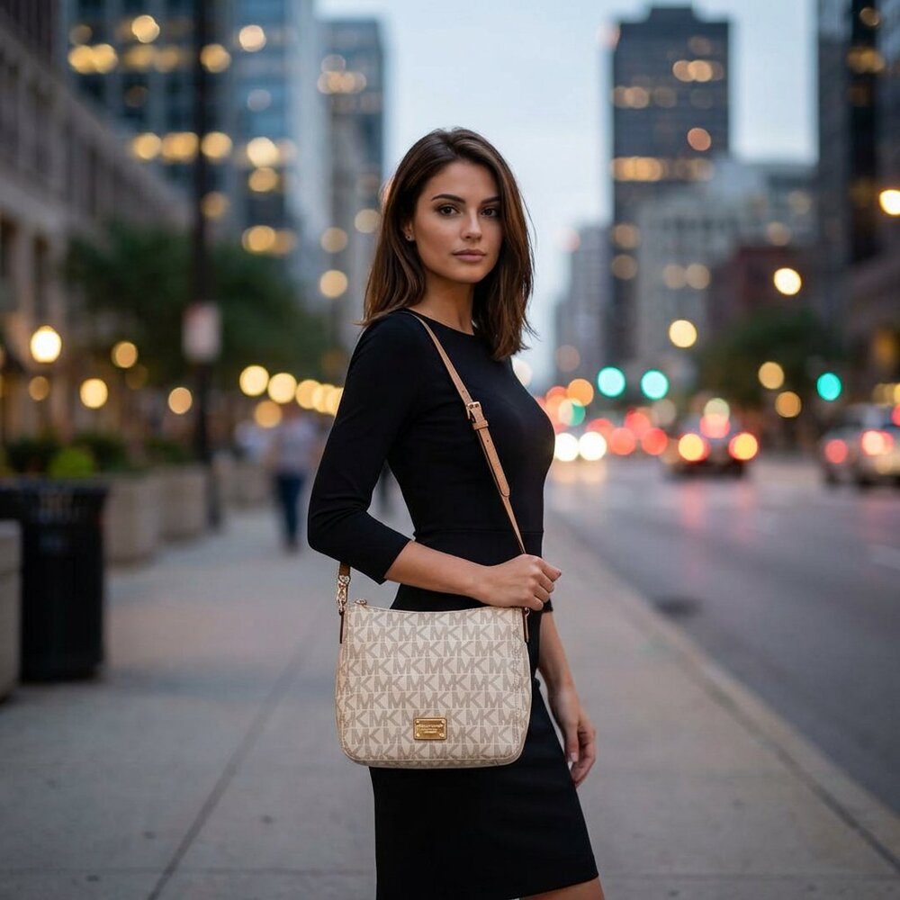 MICHAEL Michael Kors Jet Set Large Travel Logo Messenger Bag - Picture 2 of 13